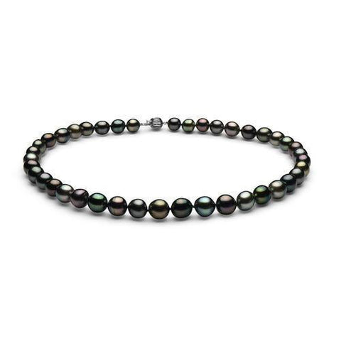 8-10mm Natural Multi-Color Tahitian Strand Necklace