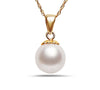 8-8.5mm AA Akoya Cultured Pearl 14k Yellow Gold Pendant