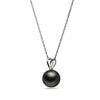 8-9mm Natural Color Tahitian Pearl 14k White Gold Pendant