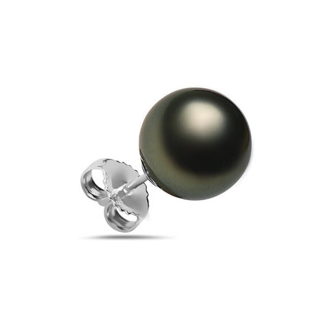 10-11mm Natural Color Tahitian Pearl 14k Gold Stud Earrings restest