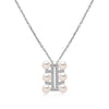 14k White Gold 4.5-5mm Akoya Triple Row Necklace