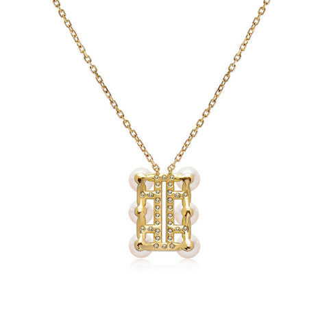 14k Yellow Gold 4.5-5mm Akoya Triple Row Necklace