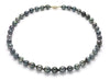 8-10mm Natural Color Circle Tahitian Strand Necklace