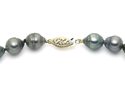 8-10mm Natural Color Circle Tahitian Strand Necklace