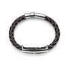 Skull Angel Steel Braided Leather Bracelet