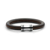 Steel Smooth Leather Bracelet