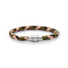Camouflage Steel Barrel Braided Leather Bracelet