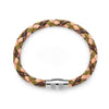 Camouflage Steel Barrel Braided Leather Bracelet