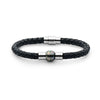 10-11mm Tahitian Circle Pearl Braided Leather Bracelet