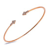 14k Rose Gold Diamond Arrow Bangle