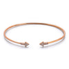 14k Rose Gold Diamond Arrow Bangle