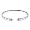 14k White Gold Diamond Arrow Bangle