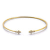 14k Yellow Gold Diamond Arrow Bangle