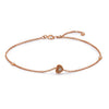 14k Rose Gold Diamond Heart Bracelet