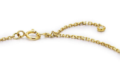 14k Yellow Gold Diamond Heart Bracelet