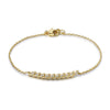 14k Yellow Gold Diamond Feather Bracelet