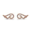 14k Rose Gold Diamond Angel Wing Earrings