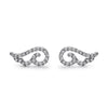 14k White Gold Diamond Angel Wing Earrings