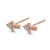 14k Rose Gold Diamond Arrow Stud Earrings