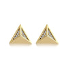 14k Yellow Gold Diamond Stud Earrings
