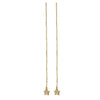14k Yellow Gold Diamond Star Thread Through Earrings