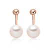 14k Rose Gold 7-7.5mm Akoya Pearl Jacket Pearl Earrings