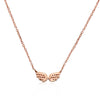 14k Rose Gold Diamond Wings Necklace