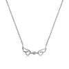 14k White Gold Diamond Angel Wing Necklace