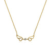 14k Yellow Gold Diamond Angel Wing Necklace
