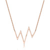 14k Rose Gold Diamond Heartbeat Necklace