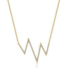 14k Yellow Gold Diamond Heartbeat Necklace