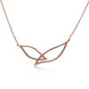 14k Rose Gold Diamond Petal Necklace