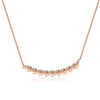 14k Rose Gold Diamond Feather Bar Necklace