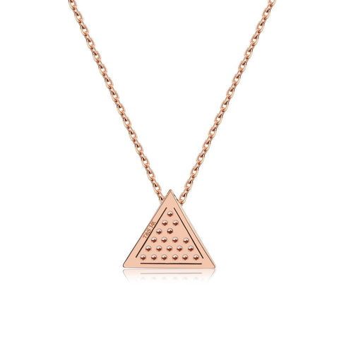 14k Rose Gold Diamond Stud Necklace