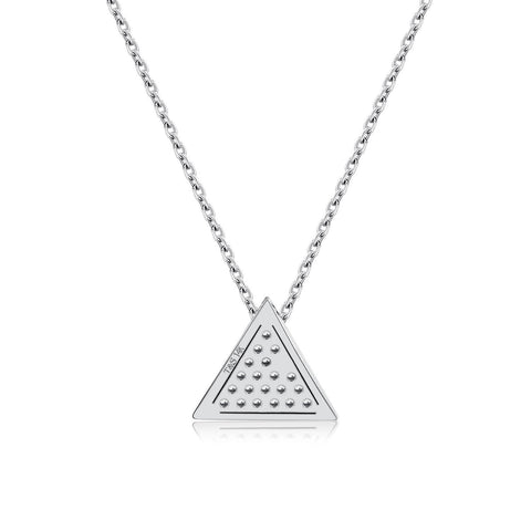 14k White Gold Diamond Stud Necklace
