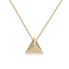14k Yellow Gold Diamond Stud Necklace