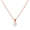 14k Rose Gold 6.5-7mm Akoya Pearl and Pink Tourmaline Necklace