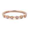 14k Rose Gold Diamond Stackable Ring