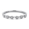 14k White Gold Diamond Stackable Ring
