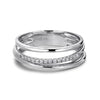14k White Gold Diamond Triple Row Ring