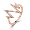 14k Rose Gold Diamond Heartbeat Ring