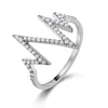 14k White Gold Diamond Heartbeat Ring