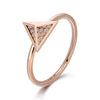 14k Rose Gold Diamond Stud Ring