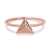 14k Rose Gold Diamond Stud Ring