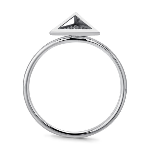 14k White Gold Diamond Stud Ring