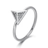 14k White Gold Diamond Stud Ring
