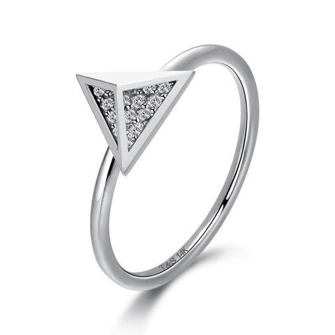 14k White Gold Diamond Stud Ring