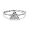 14k White Gold Diamond Stud Ring